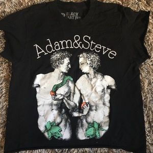 Distressed cropped novelty LGBT pride shirt